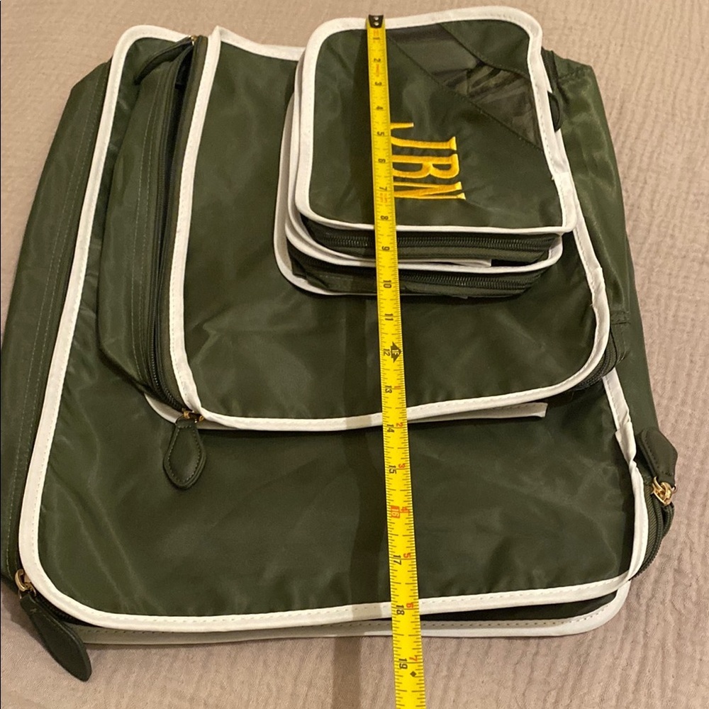 Paravel Green Travel Bag Set 4 Pieces. Monogram Jbn . New No Tags — image 5 of 5